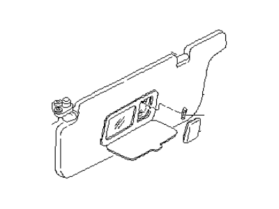 Subaru 92010AC390MS Left Sun Visor Assembly