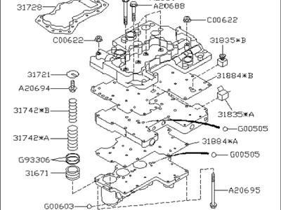 Subaru Legacy Valve Body - 31705AA055