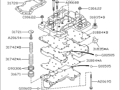 1994 Subaru Legacy Valve Body - 31705AA054