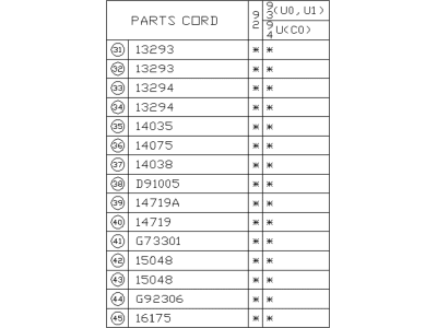 Subaru 13294AA020