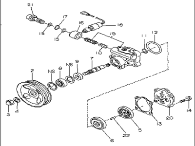 Subaru SVX Power Steering Pump - 34411PA000