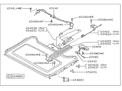 Subaru 65411PA101 Sunroof Assembly