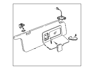 Subaru 92010PA263MH Right Sun Visor Assembly