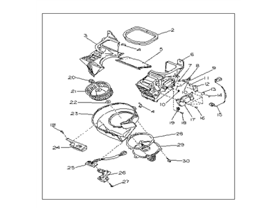 1989 Subaru XT Blower Motor - 72041GA100