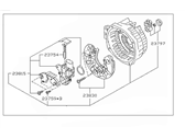Subaru 23727AA540 COVER ASSY ALTERNATOR REAR