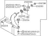 Subaru 20202SA141 ARM ASSY FRONT