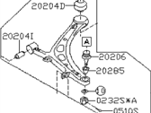Subaru 20202SC012 ARM ASSY FRONT LH
